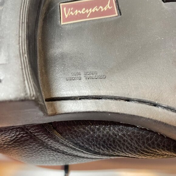 Mens Vinyard Black Pebbled Leather Lace-Up Dress Shoes With Rubber Sole 11EEE - Picture 12 of 16